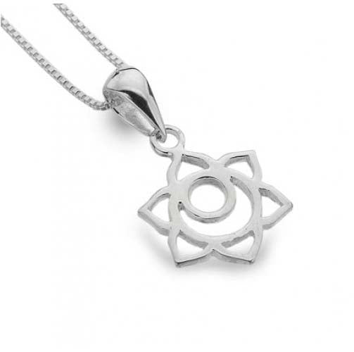 PENDANT LOTUS MOON  STERLING SILVER