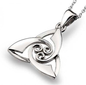 PENDANT TRINITY KNOT AND SPIRAL  STERLING SILVER