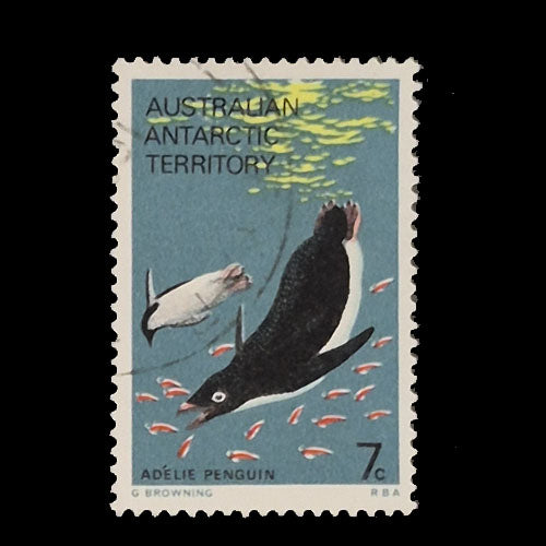 AUSTRALIAN ANTARCTIC TERRITORY 1973 7c PENGUINS FU