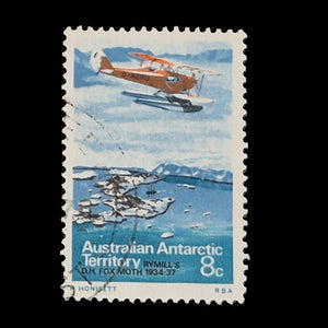 AUSTRALIAN ANTARCTIC TERRITORY 1973 8c FOX MOTH FU