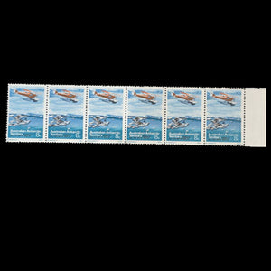 AUSTRALIAN ANTARCTIC TERRITORY 1973 8c FOX MOTH MNH STRIP OF 6