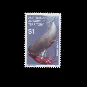 AUSTRALIAN ANTARCTIC TERRITORY 1973 $1 SPERM WHALE MNH