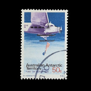 AUSTRALIAN ANTARCTIC TERRITORY 1973 50c FORD TRI MOTOR FU