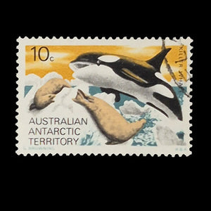 AUSTRALIAN ANTARCTIC TERRITORY 1973 10c KILLER WHALE FU