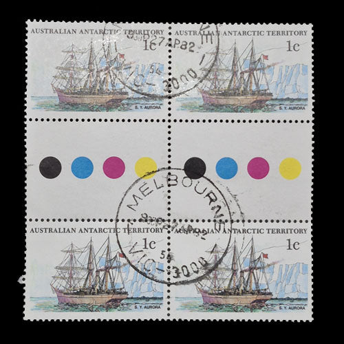 AUSTRALIAN ANTARCTIC TERRITORY 1979-82 1c AURORA FU GUTTER B4