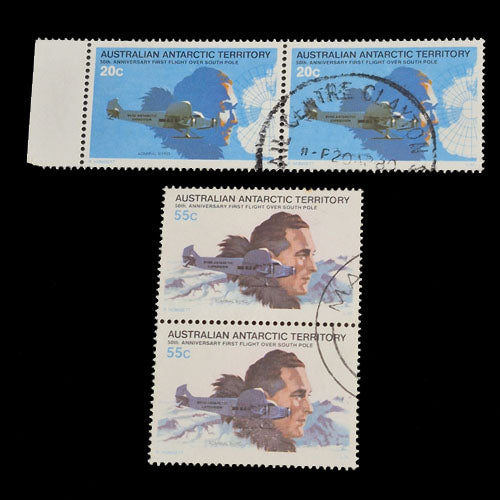 AUSTRALIAN ANTARCTIC TERRITORY 1979 50TH ANNIV OF 1ST FLIGHT SET(2) FU PRS