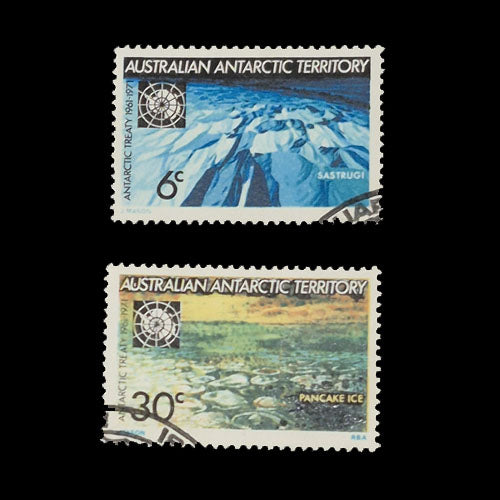 AUSTRALIAN ANTARCTIC TERRITORY 1971 10TH ANNIV OF  ANTARCTIC TERRITORY. SET(2) FU