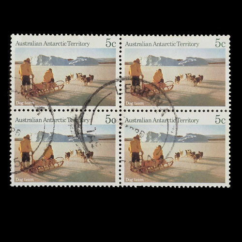 AUSTRALIAN ANTARCTIC TERRITORY 1984 5c DOG TEAM FU B4