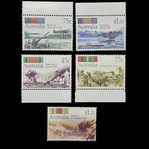 AUSTRALIA 1992 AUST UNDER FIRE SET OF 5 MNH