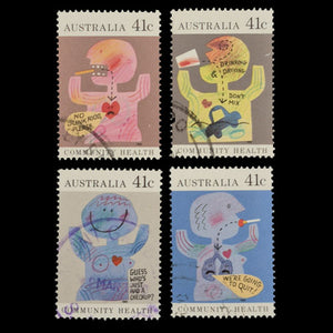 AUSTRALIA 1990 COMMUNITY HEALTH SET OF 4 FU