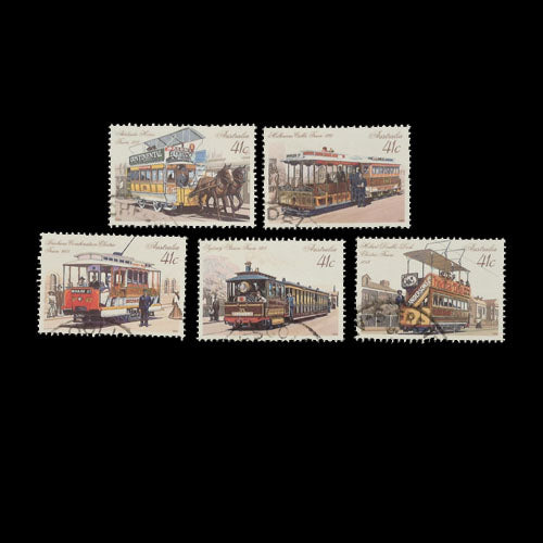 AUSTRALIA 1989 TRAMS SET OF 5 FU