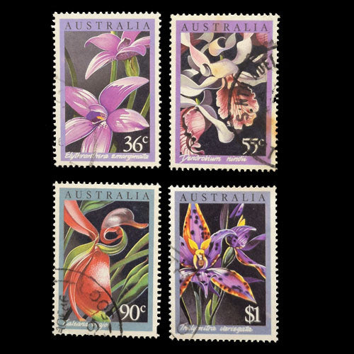 AUSTRALIA 1986 ORCHIDS SET OF 4 FU