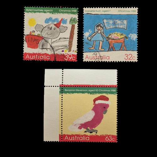 AUSTRALIA 1988 XMAS SET OF 3 FU