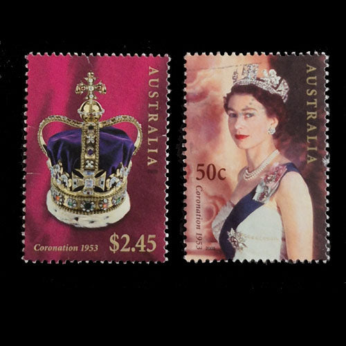 AUSTRALIA 2003 QEII CORONATION SET (2) FU