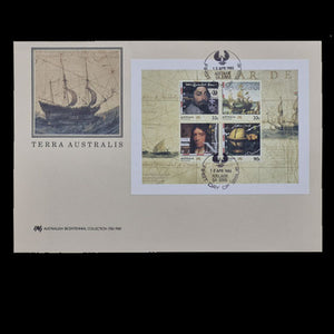 AUSTRALIA 1985 NAVIGATORS MINIATURE SHEET FDC