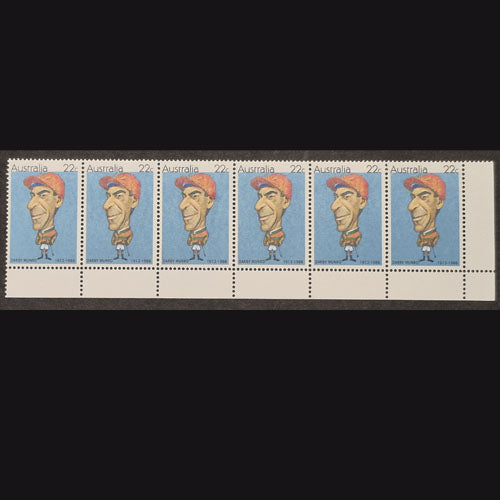 AUSTRALIA 1981 22c DARBY MUNRO  MNH STRIP OF 6