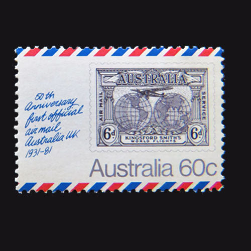 AUSTRALIA 1981 60c ANNIV. OF 1ST AUST-UK FLIGHT  MNH