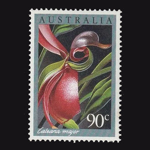 AUSTRALIA 1986 90c ORCHID MNH