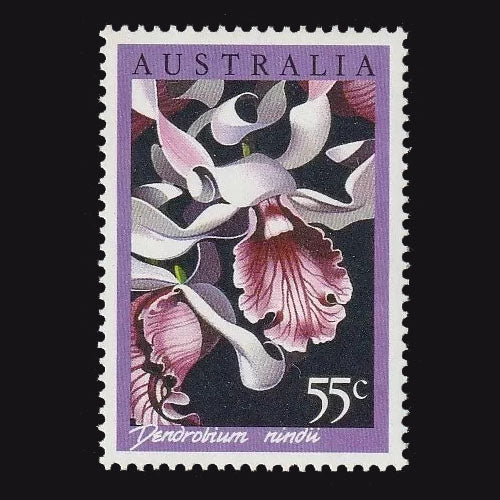 AUSTRALIA 1986 55c ORCHID MNH