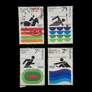 AUSTRALIA 1972 MUNICH OLYMPICS SET OF 4 FU