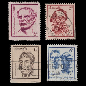 AUSTRALIA 1970 FAMOUS AUST SERIES 2 SET OF 4 USED