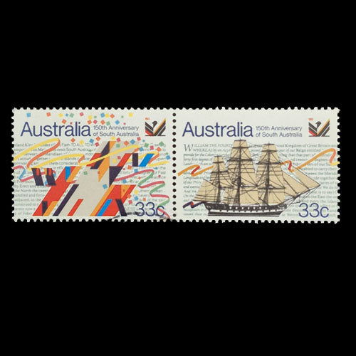 AUSTRALIA 1986 150th ANNIV OF SA SET (2) VFU JOINED FAIR