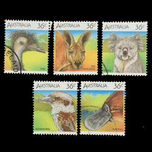 AUSTRALIA 1986 AUST WILDLIFE SET OF 5 FU