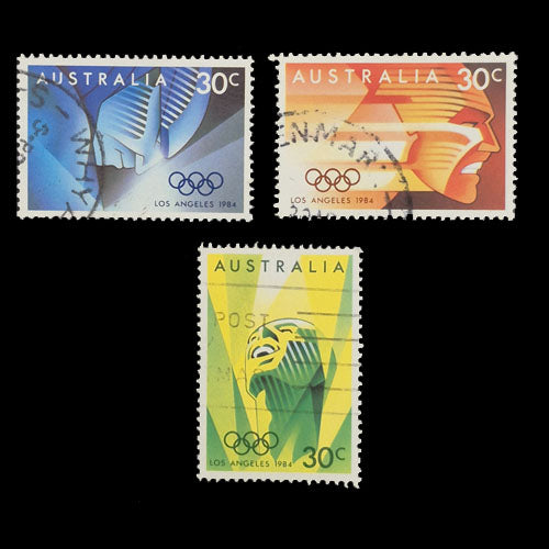 AUSTRALIA 1984 OLYMPICS SET OF 3 USED