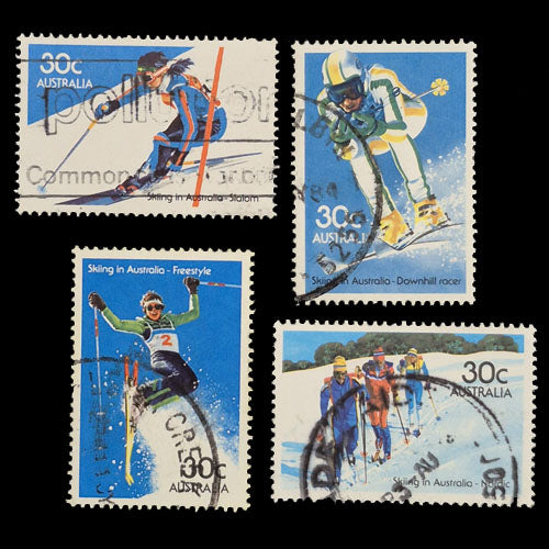 AUSTRALIA 1984 SKIING SET OF 4 USED