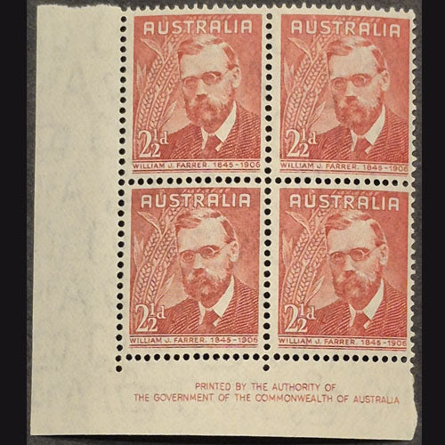 AUSTRALIA 1948 2 1/2d FARRER MNH B4