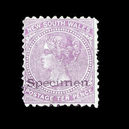 NEW SOUTH WALES 1905 10d VIOLET Q VIC MH 'SPECIMEN'