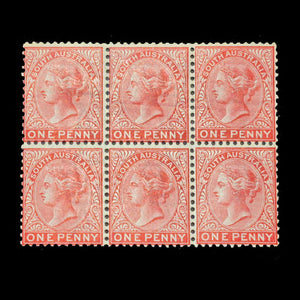 SOUTH AUSTRALIA 1899 1d RED Q VIC MNH B6