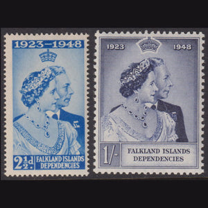 FALKLAND IS DEP. 1948 SILVER WEDDING(2) MNH