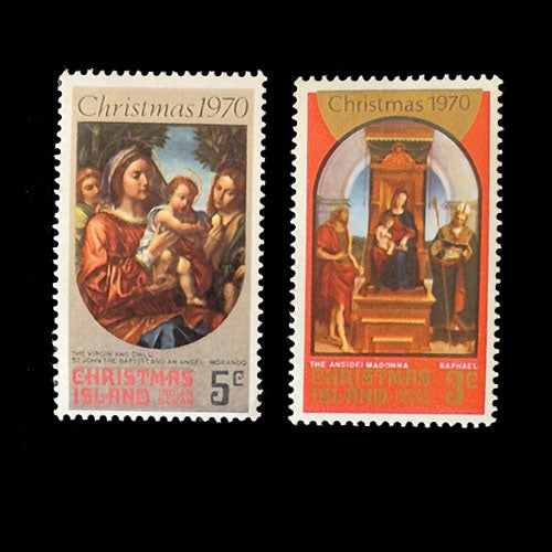 CHRISTMAS IS 1970 XMAS SET (2) MNH