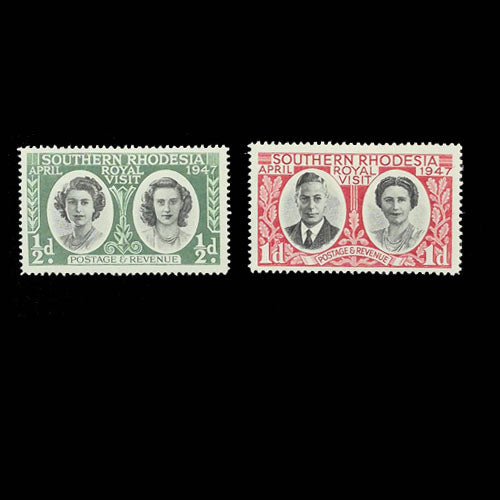 SOUTHERN RHODESIA 1947 ROYAL VISIT SET (2) MH