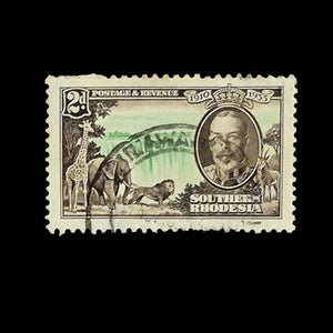 SOUTHERN RHODESIA 1935 2d BROWN/GREEN KGV ANNIV GU