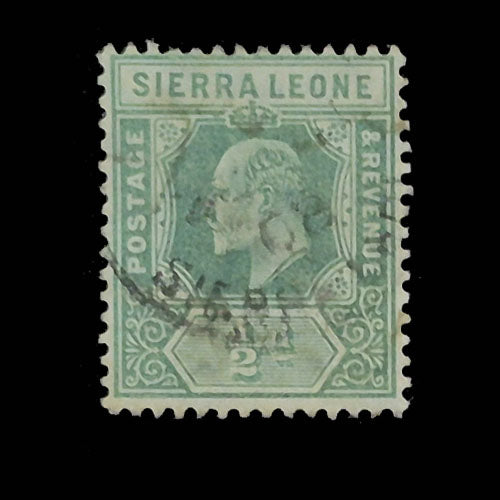 SIERRA LEONE 1907 1/2d GREEN KGV FU