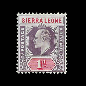 SIERRA LEONE 1904 1d CARMINE/LILAC KGV MH