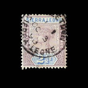 SIERRA LEONE 1896 2 1/2d BLUE/LILAC Q. VIC USED