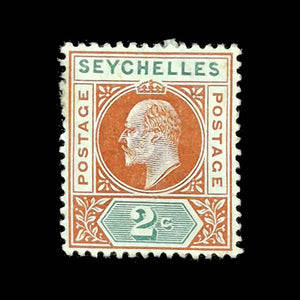 SEYCHELLES 1903 2c ORANGE/GREEN KEVII MH