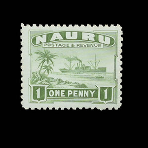 NAURU 1937 1d GREEN COASTLINE MNH