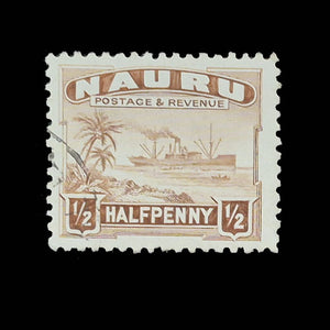 NAURU 1937 1/2d BROWN COASTLINE VFU