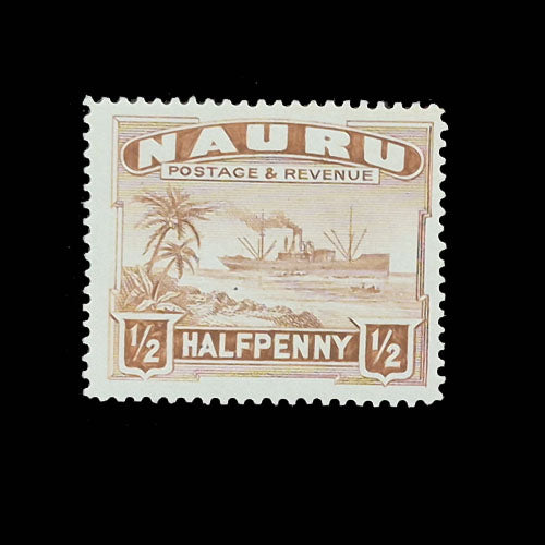 NAURU 1937 1/2d BROWN COASTLINE MNH