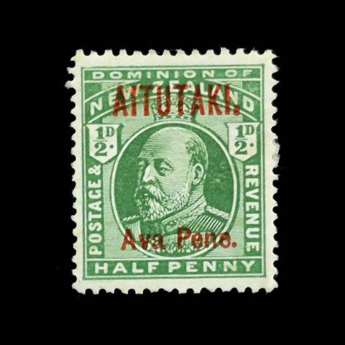 AITUTAKI 1911 1/2d GREEN KEVII OVERPRINTED MINT