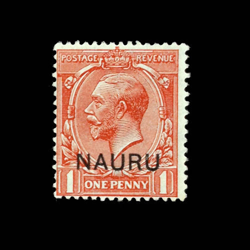 NAURU 1916 1d RED KGV OVERPRINT MH