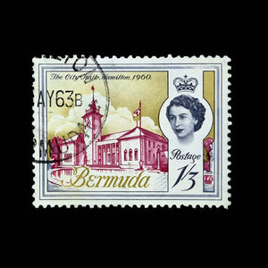 BERMUDA 1962 1/3d  QEII/HAMILTON FU