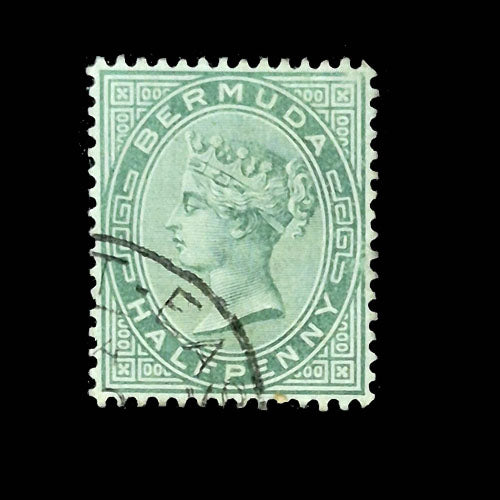 BERMUDA 1883 1/2d GREEN Q. VIC FU