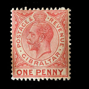 GIBRALTAR 1912 1d RED KGV MH