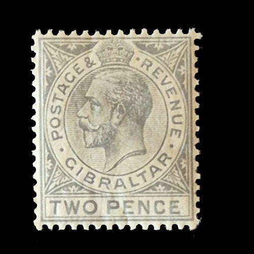 GIBRALTAR 1912 2d GREY KGV MH