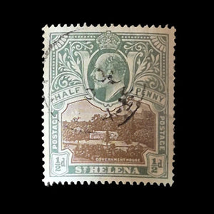 ST HELENA 1903  1/2d GREEN/BROWN  KE VII FU